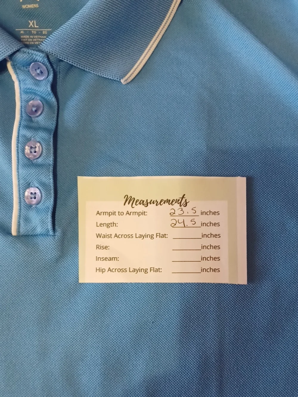 Antigua Women's Performance Golf Polo Shirt Light Blue White Trim Size XL - Picture 14 of 14